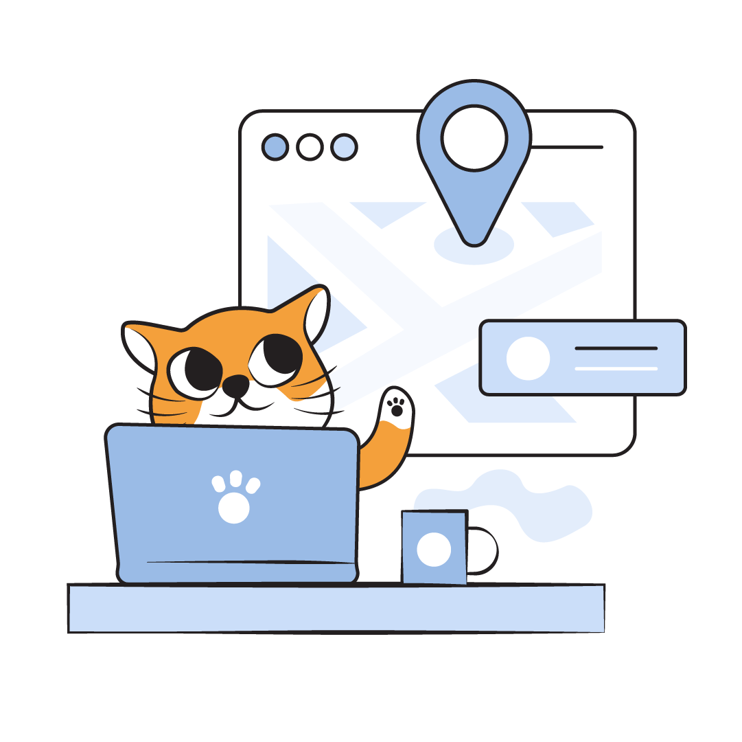 A cat absorbed in its work, connecting the pieces.